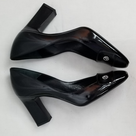 Giorgio Armani Black Block Heels Pumps size 37 - Picture 5 of 11